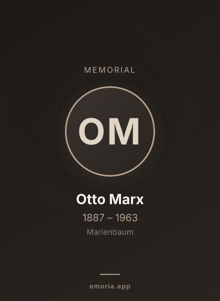 Memorial portrait of Otto Marx