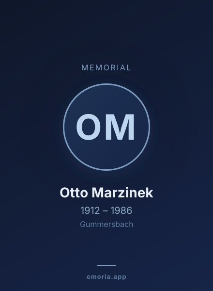 Memorial portrait of Otto Marzinek