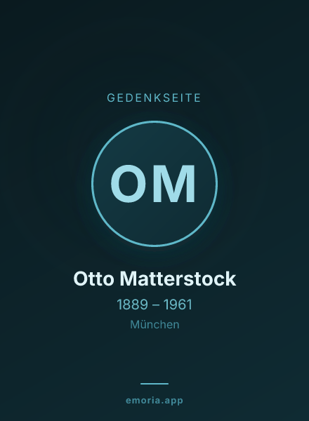 Gedenkportrait von Otto Matterstock
