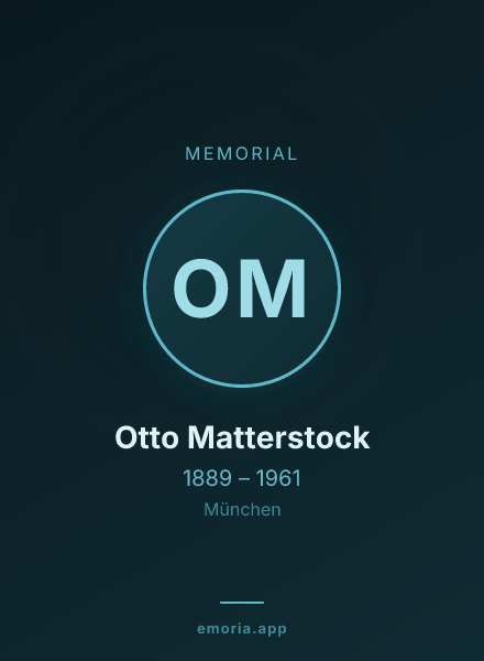 Memorial portrait of Otto Matterstock