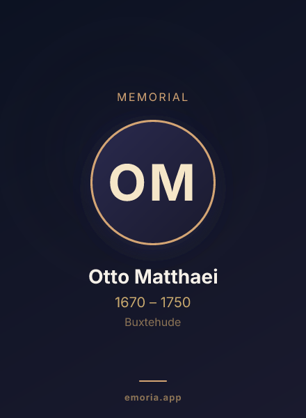 Memorial portrait of Otto Matthaei