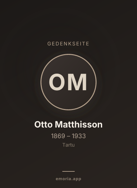 Gedenkportrait von Otto Matthisson