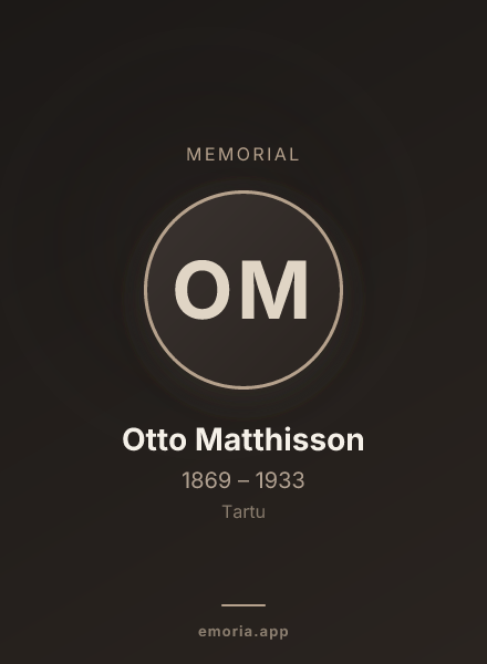 Memorial portrait of Otto Matthisson