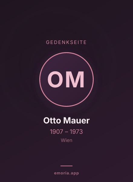 Gedenkportrait von Otto Mauer