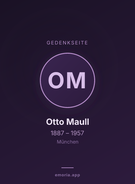 Gedenkportrait von Otto Maull
