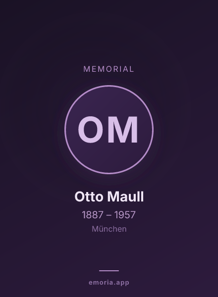 Memorial portrait of Otto Maull