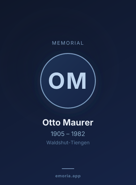 Memorial portrait of Otto Maurer
