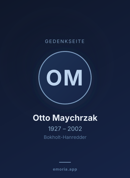 Gedenkportrait von Otto Maychrzak