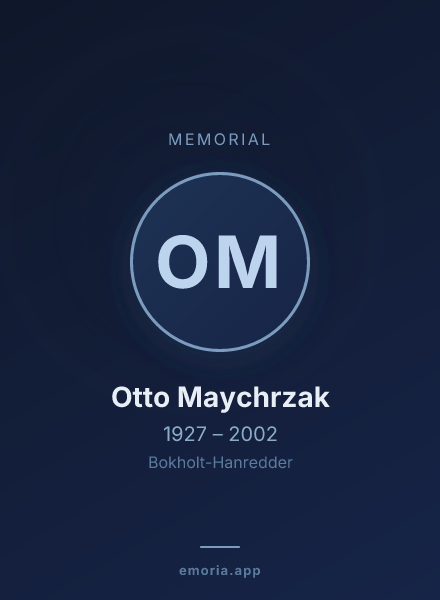 Memorial portrait of Otto Maychrzak