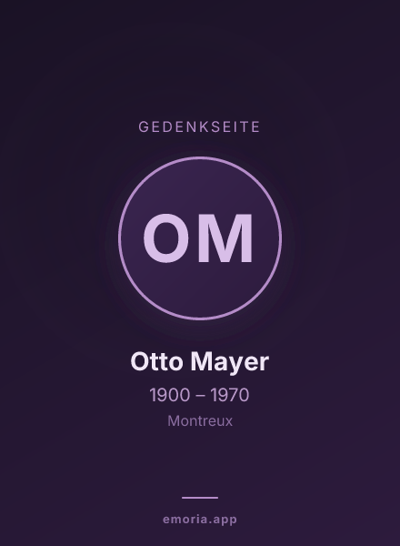 Gedenkportrait von Otto Mayer
