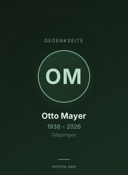 Gedenkportrait von Otto Mayer