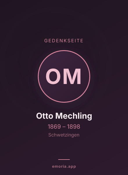 Gedenkportrait von Otto Mechling