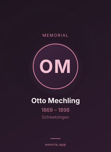 Memorial portrait of Otto Mechling