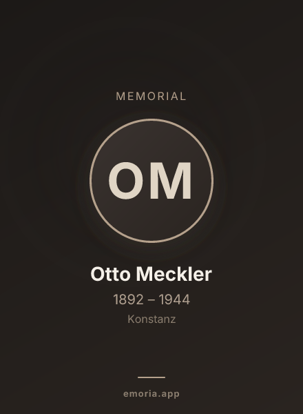 Memorial portrait of Otto Meckler