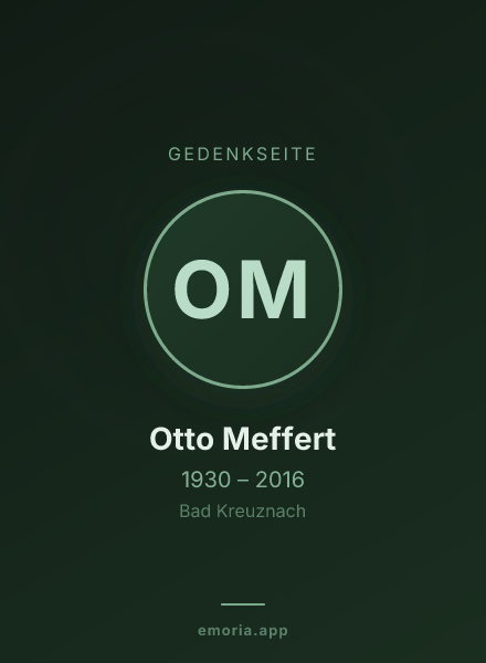 Gedenkportrait von Otto Meffert