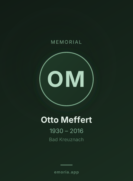 Memorial portrait of Otto Meffert