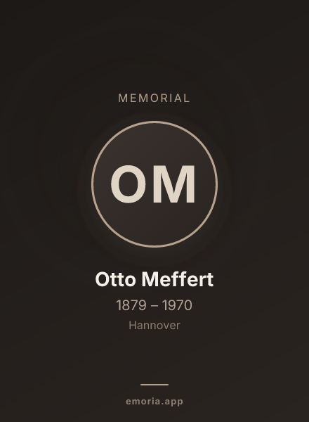 Memorial portrait of Otto Meffert