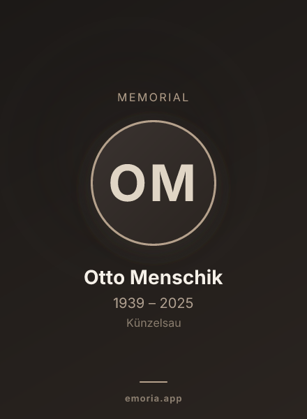 Memorial portrait of Otto Menschik