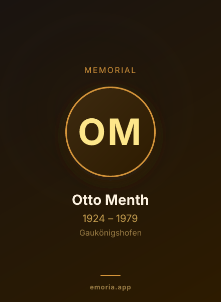 Memorial portrait of Otto Menth