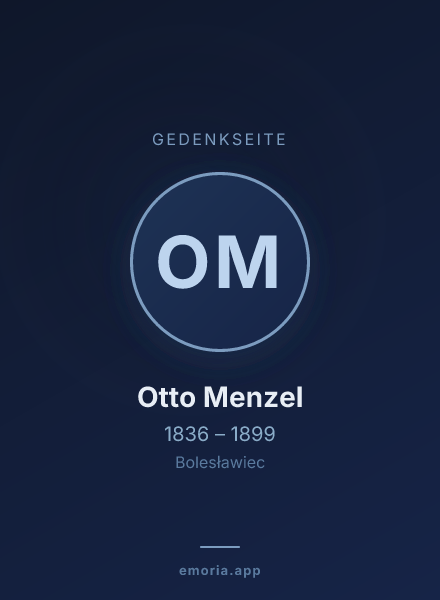 Gedenkportrait von Otto Menzel