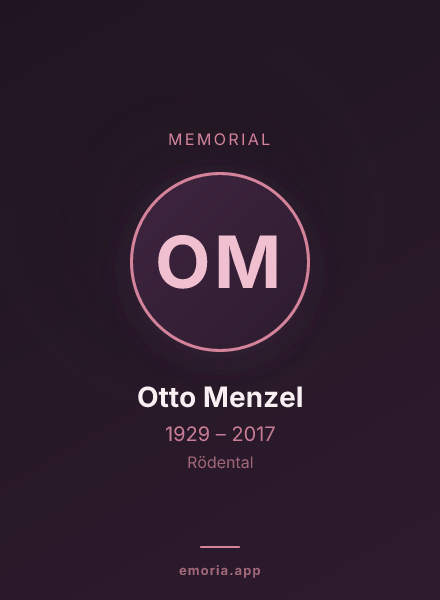 Memorial portrait of Otto Menzel