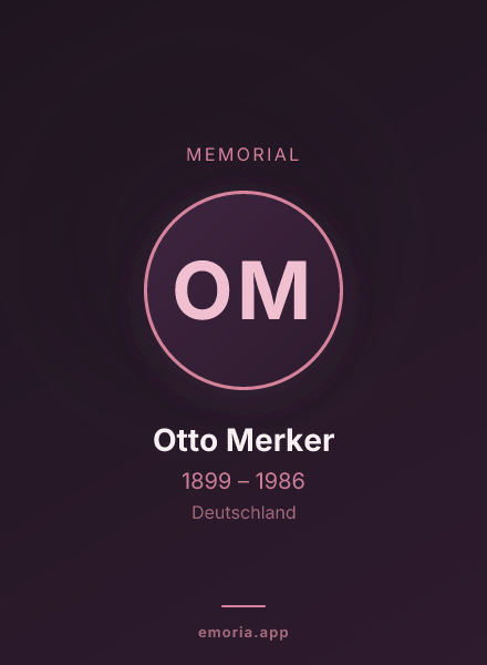 Memorial portrait of Otto Merker