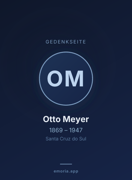 Gedenkportrait von Otto Meyer
