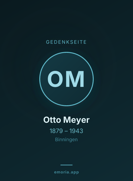 Gedenkportrait von Otto Meyer
