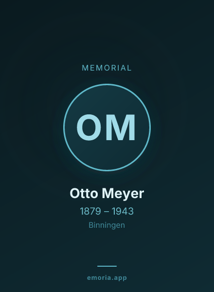 Memorial portrait of Otto Meyer