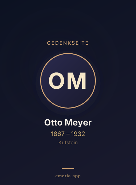 Gedenkportrait von Otto Meyer