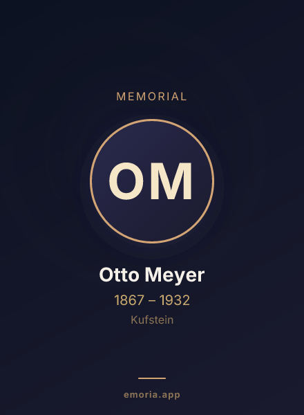 Memorial portrait of Otto Meyer