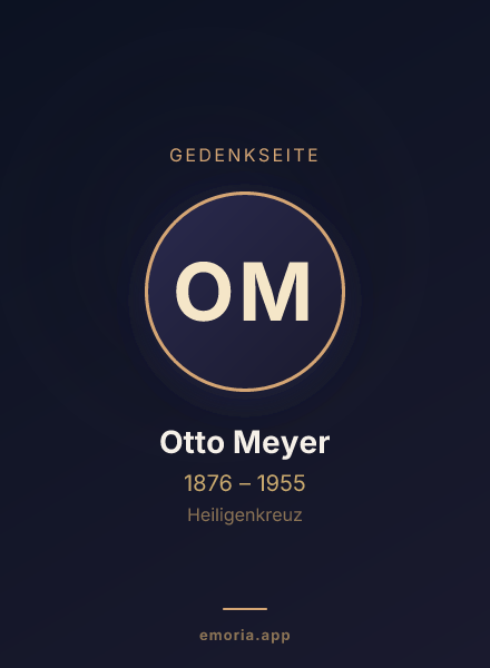 Gedenkportrait von Otto Meyer