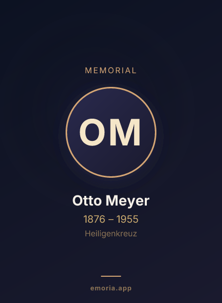 Memorial portrait of Otto Meyer