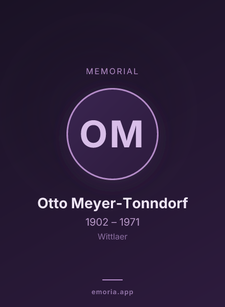 Memorial portrait of Otto Meyer-Tonndorf