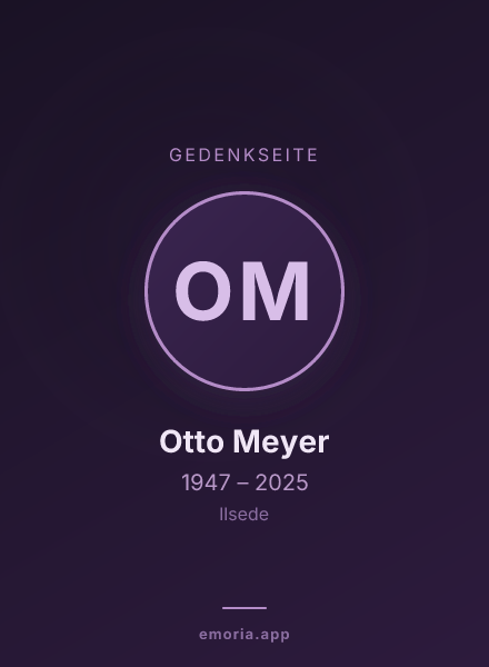 Gedenkportrait von Otto Meyer