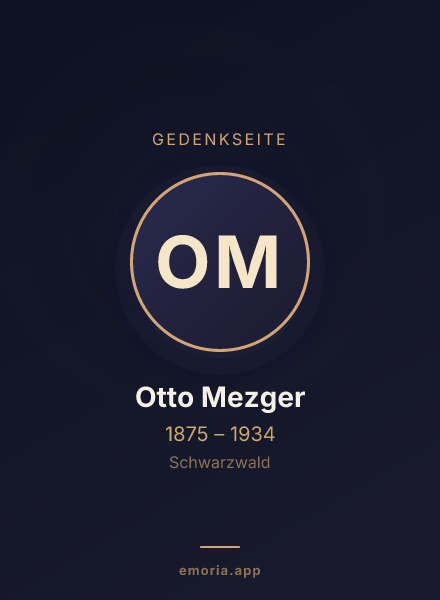 Gedenkportrait von Otto Mezger