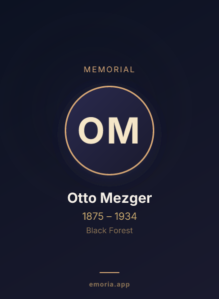 Memorial portrait of Otto Mezger