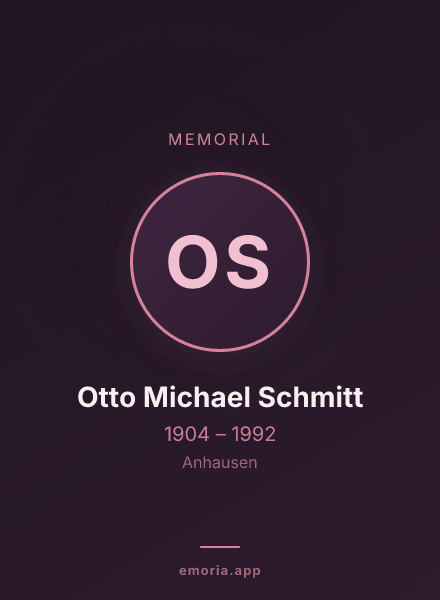 Memorial portrait of Otto Michael Schmitt