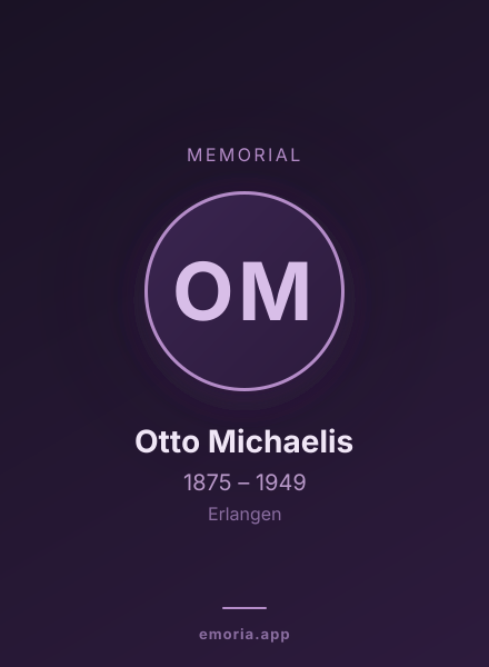 Memorial portrait of Otto Michaelis