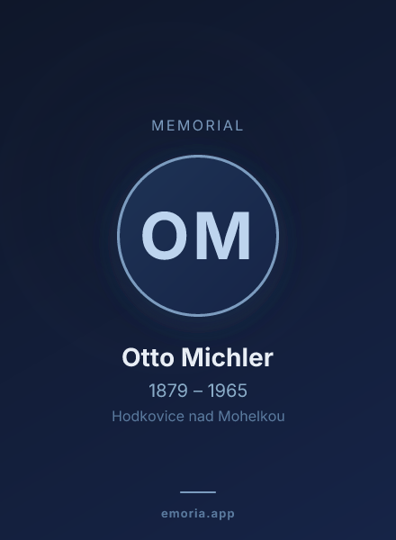 Memorial portrait of Otto Michler