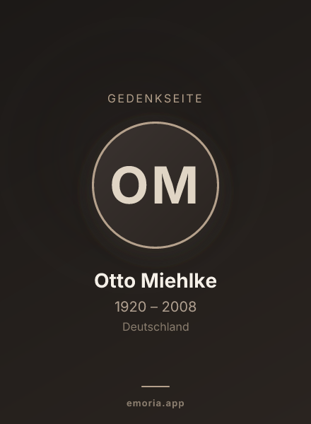 Gedenkportrait von Otto Miehlke