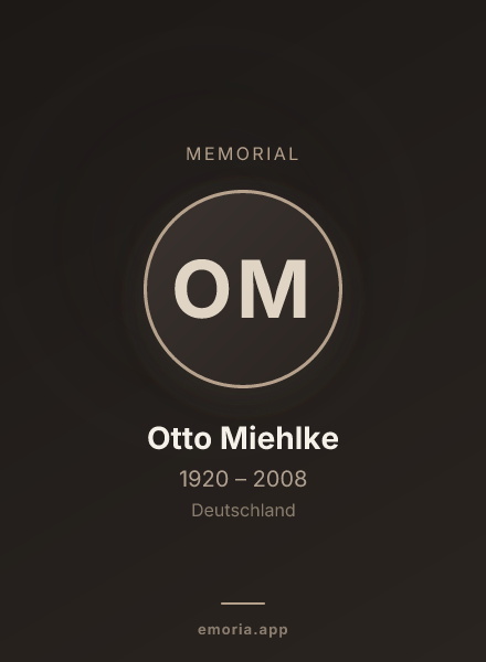 Memorial portrait of Otto Miehlke
