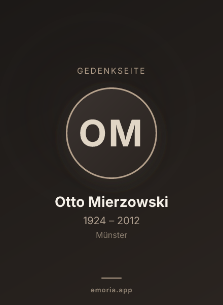 Gedenkportrait von Otto Mierzowski