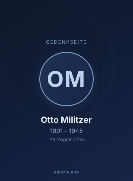 Gedenkportrait von Otto Militzer