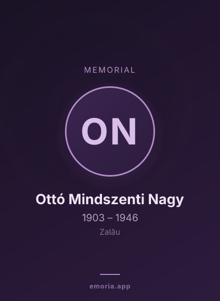 Memorial portrait of Ottó Mindszenti Nagy