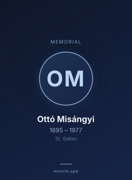 Memorial portrait of Ottó Misángyi