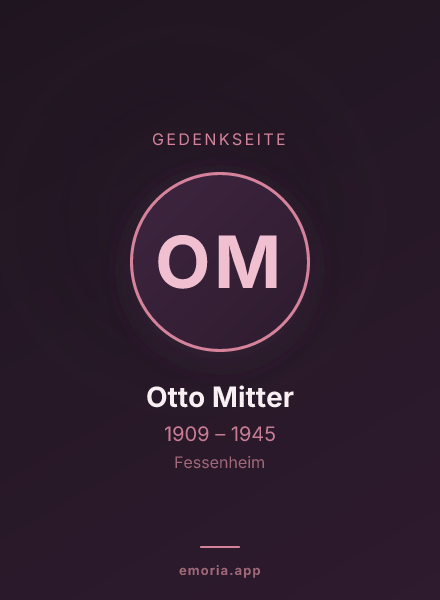 Gedenkportrait von Otto Mitter