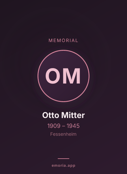 Memorial portrait of Otto Mitter
