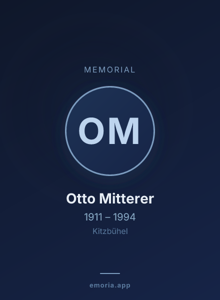Memorial portrait of Otto Mitterer
