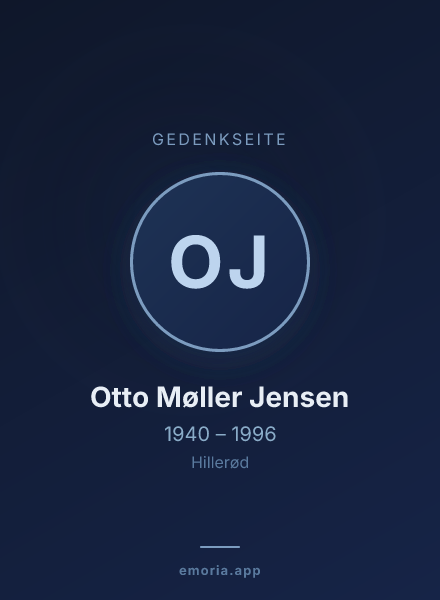 Gedenkportrait von Otto Møller Jensen